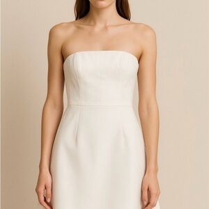 Mint BCBGMaxAzria Strapless Cream A-Line Sheath Dress